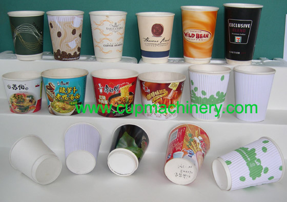 Double walls paper cups, Paper cups with sleeve